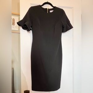 Calvin Klein Bell Sleeve Black Dress Size 4